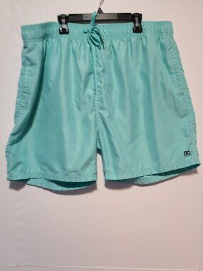 BURNSIDE LIGHT BLUE MESH ATHLETIC SWIM SHORTS- BREATHABLE -DRAWSTRING -SIZE 2 XL